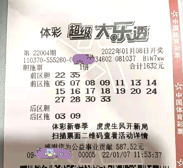 揭秘大乐透开奖结果，22003期的幸运与梦想